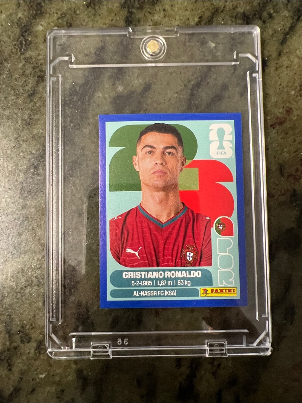 FIFA World Cup 2026 Panini Cristiano Ronaldo Sticker Blue - POR 15